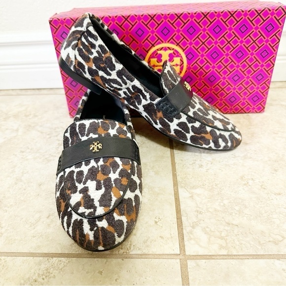 New Tory Burch Reva leopard flats loafers size 7 - Picture 4 of 6